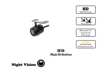 REAR VIEW REVERSE CAMERA HD Night vision Round