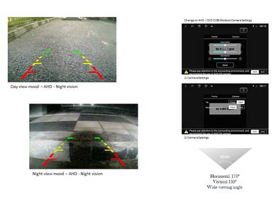 REAR VIEW REVERSE CAMERA AHD Night vision Square