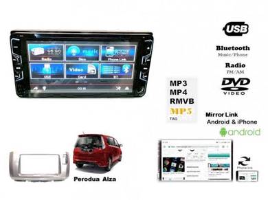 Perodua alza 7'' dvd usb sd ml bt mp5 oem player