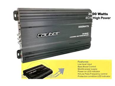 CALIBER 4CH MOSFET AMPLIFIER High Power 3000W Max