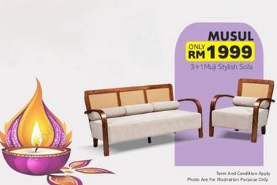 3+1 Muji Style Sofa