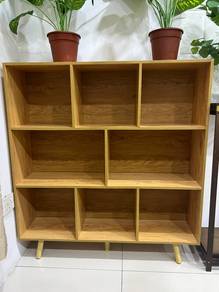 Ikea Wooden Bookshelf with Multiple Compartments