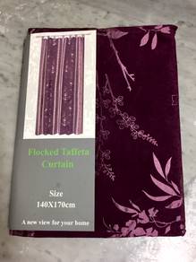 Flocked Taffeta Curtain (NEW) 170 x 140cm