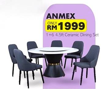 Ceramic Dining Set 1+6 Chair