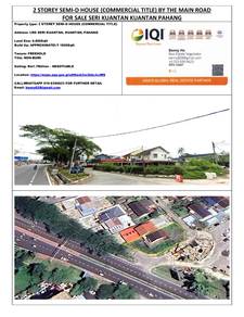 2 Storey Semi-D House (Commercial Title) For Sale at Seri Kuantan, Phg