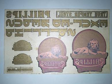 Sticker Minyak Original Basikal Klasik PHILLIPS SU