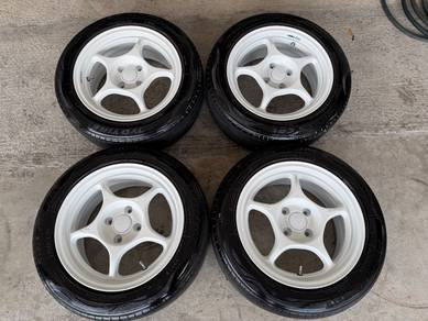 Rim enkei rpo1 15 inch wira blm flx alza city ek