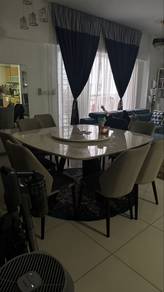 Marble Top Dining Table with Chairs