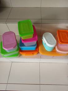 assorted food containers 
