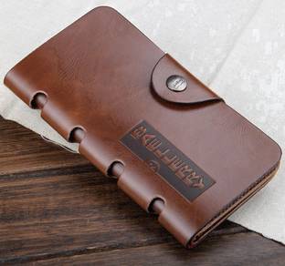 Genuine Leather Baellery Men's Long Wallet Clutch