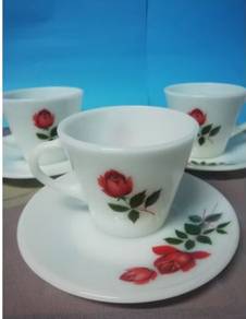 1960an Vintage PYREX JUNE Rose Original 