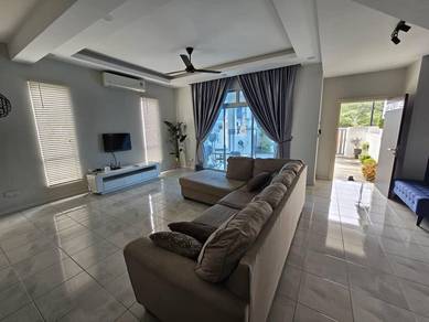 Furnished End Lot 2 Storey Terrace House in Serene Height For Rent
