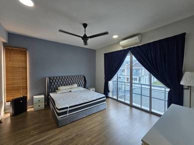 Furnished End Lot 2 Storey Terrace House in Serene Height For Rent