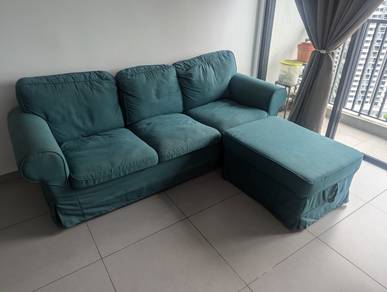 Ikea Ektorp 3-Seater Sofa with Foot Stool