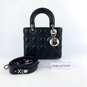Preloved LadyDior Small Black SHW