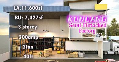 Rawang Kundang Industrial Park 100% Brand New 3 Storey Factory 11600sf