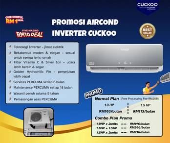 PROMOSI Aircond Inverter Cuckoo (Rental) BS66R83