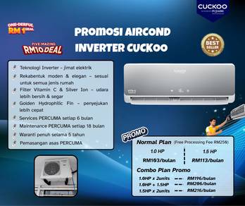 PROMOSI Aircond Inverter Cuckoo (Rental) BS66R85