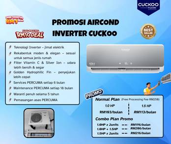 PROMOSI Aircond Inverter Cuckoo (Rental) BS66R97