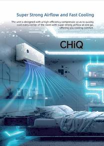 CHiQ 1.5hp aircon + pasang