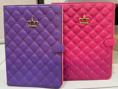 iPad Quilted Tablet Case with Crown Detail