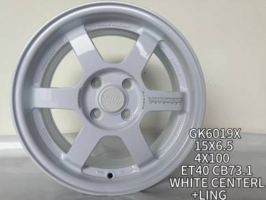 New rim rays te37 saga 15 inchi white centerl+ling