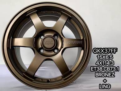 New rim rays te37 saga 15 inchi bronze+ling