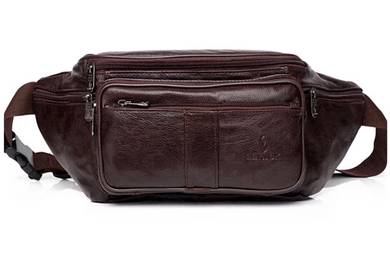 Genuine Cow Leather Z.Nick Men's Large Pouch Bag