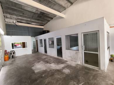 Bukit Gambir single storey terrace corner lot factory
