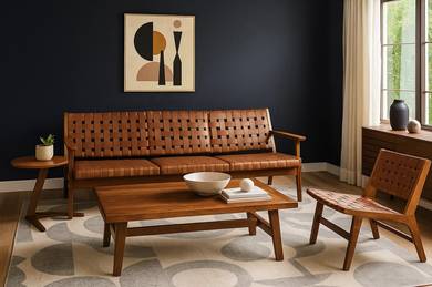 Taro Woven Lounge Chair Woven Leather Chair FRM731