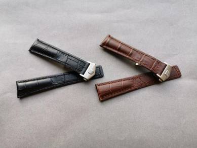 TAG HEUER 22mm Black or Brown Leather Watch Strap