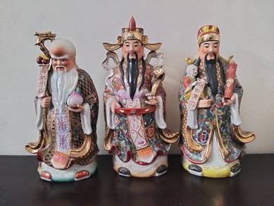 Fu Lu Shou 福禄寿 Ceramic Decoration