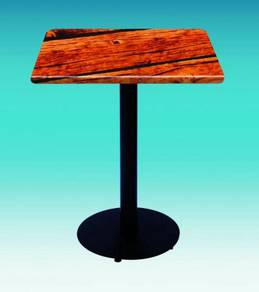 Wood Grain Fibreglass Cafe Table - W-CTMS-16-2424