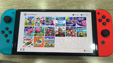 MOD Konsol Permainan Nintendo Switch OLED Neon 2nd