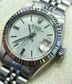 Ladies Vintage Rolex Date Stainless Steel Watch Re