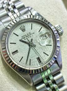 Ladies Vintage Rolex Date Stainless Steel Watch Re