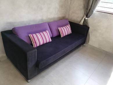Modern (washable)  fabric sofa purple