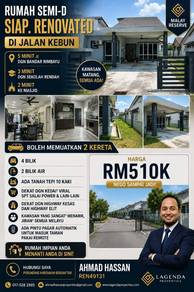 PARTIALLY FURNISHED,SEMI-D (35'X76')FULLY EXTENDED DEKAT DGN RiMBAYU