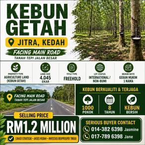 Agriculture Land / Kebun Getah @ Jitra, Kedah For Sale