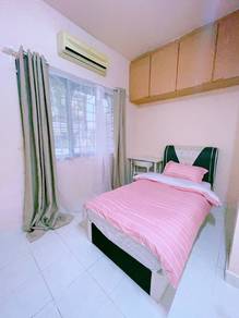 female muslim unit bilik sewa puchong rent middle room