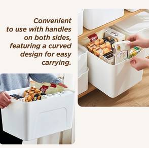 White Japanese-Style Lidded Storage Box L size