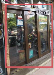 Sliding Door Glass Pintu Gelongsor Kayu Chengal