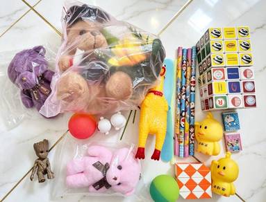 Assorted Toys Plushies, Building Blocks (Semua) 