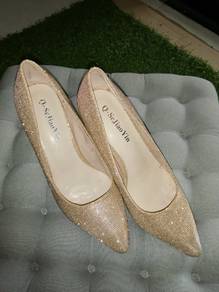 Golden Shining High-Heel Shoes