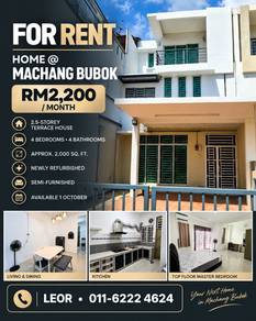 Machang Bubok 2.5-Storey 4BR Newly Refurbished 