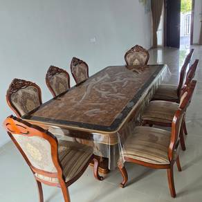 Premium & Luxury 8-Seater Wooden Dining Table Set