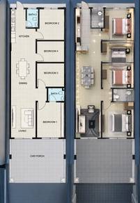 Salary RM3k, 4bilik rumah setingkat, monthly rendah,location Strategik