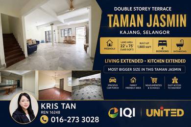 Double Storey [22x75]Bigger size in Taman Jasmin Kajang,4r 3b