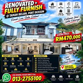RENOVATED + FULLY FURNISH At TAMAN BELIAN, PORT DICKSON