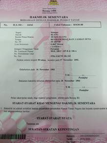 JOHAN SETIA Klang Agricultural Leasehold Land For Sale